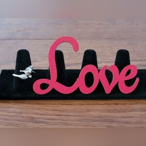 Sterling Silver Fox Ring. Stamped S925.